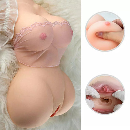 5.2lb Life Size Sex Doll for Men with Flexible Torso,Realistic Full Size Body Flesh Skin Texture, Soft Butt Big Breasts Pussy Ass Masturbation Hole & Breast Sex Toy for Men
