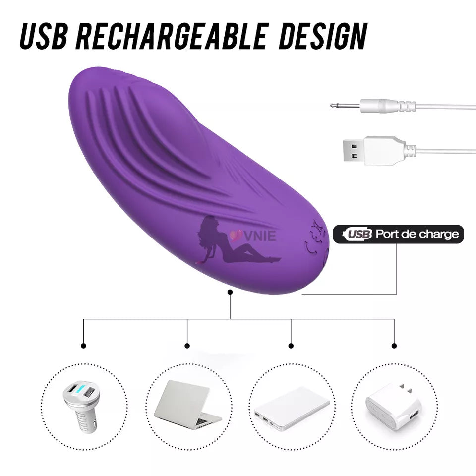 Wearable Egg Vibrator with Wireless Remote, 10 Vibration Modes, USB Rechargeable Waterproof Silicone Panty Vibrator for Women, Quiet Hands-Free Clitoral Stimulation