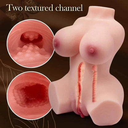 5.9LB Life Size Sex Doll with Flexible Torso, Ultra-Realistic Sex Dolls with Full Size Real Skin Texture, 3 in 1 Big Breasts Hot Butt Pussy Ass Hole Sex, Adult Sex Toys for Men Orgasms