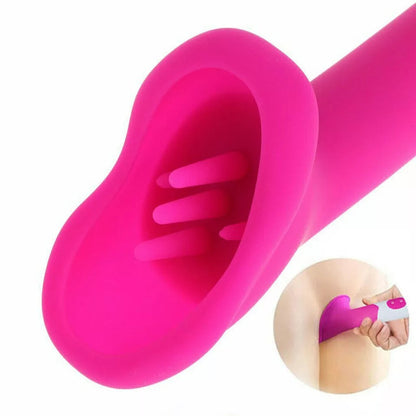12 Mode Clitoral Suction Vibrator Waterproof Silicone Massager Pink (AAA Battery)