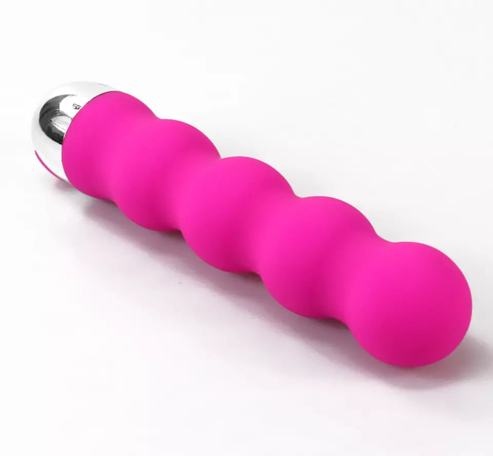Rechargeable Silicone Vibrator – 10 Mode Waterproof Body Massager, USB Charging, Soft Touch (Pink)