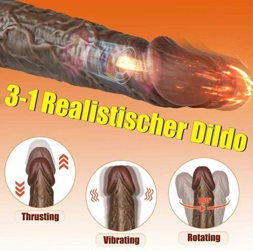 8.7" Thrusting Dildos Vibrator Sex Toys for Women, Black Dildo with 3 Thrusting & 9 Vibrations, Large Realistic Vibrating Dildo for G-spot Anal Play, Big Dildo Sex Toyscouples for Man Women Couples