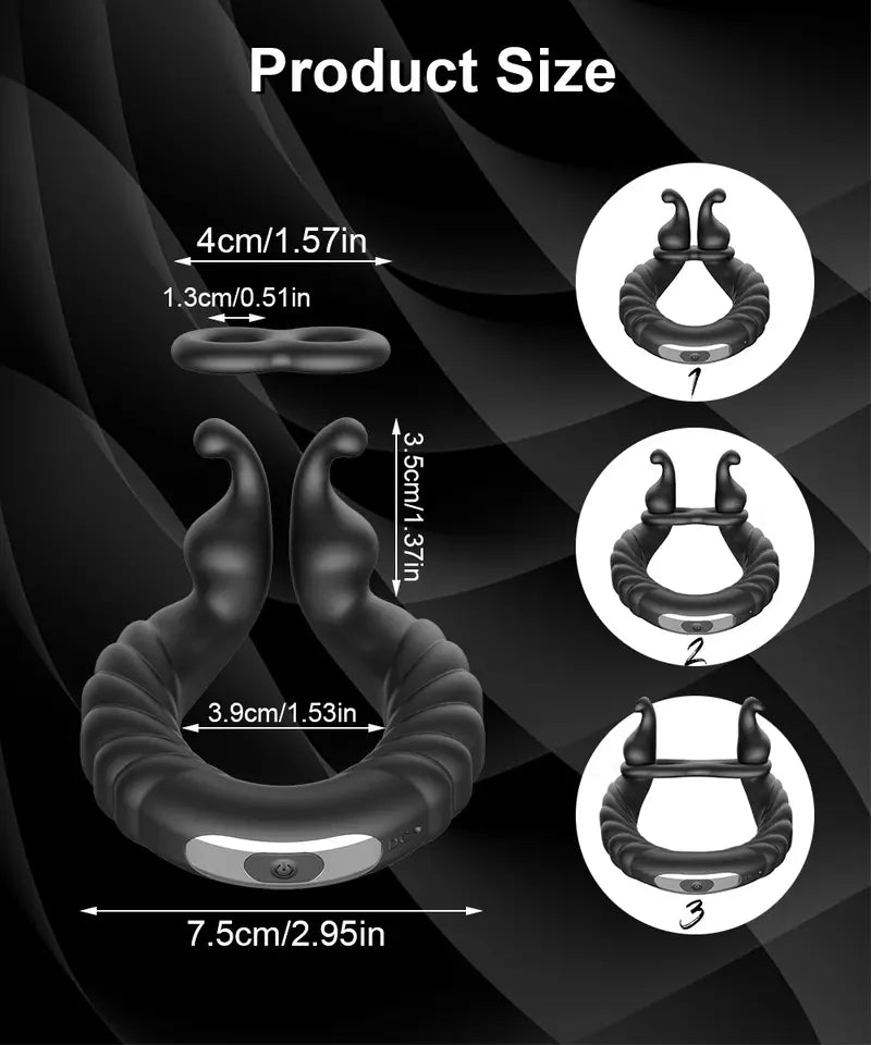 Cock Ring, Intimate Massager Ring with 10 Vibration Modes, Rechargeable, Vibrating PEIS Ring, Penis Vibrator, Sex Toy for Men Sex Toys for Longer Erection, Adult Toys, Mens Cock Ring