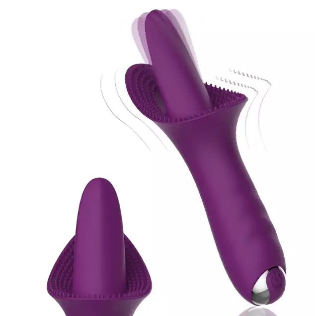 USB Rechargeable Wand Vibrator IPX7 Waterproof Silicone Personal Massager 10 Modes Purple