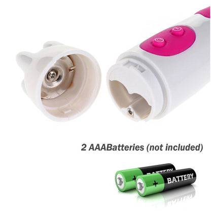 12 Mode Clitoral Suction Vibrator Waterproof Silicone Massager Pink (AAA Battery)