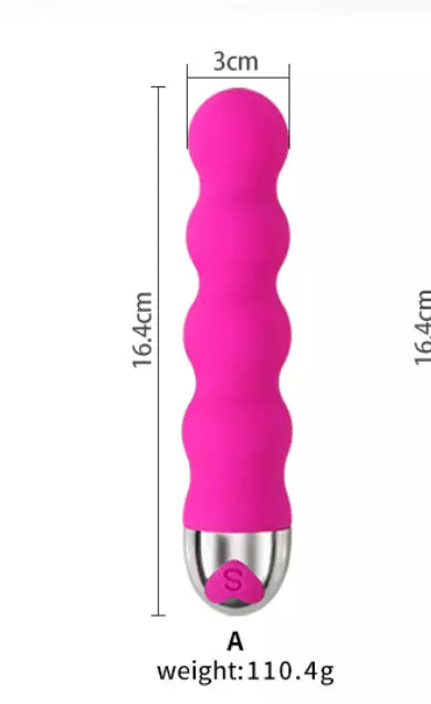 Rechargeable Silicone Vibrator – 10 Mode Waterproof Body Massager, USB Charging, Soft Touch (Pink)