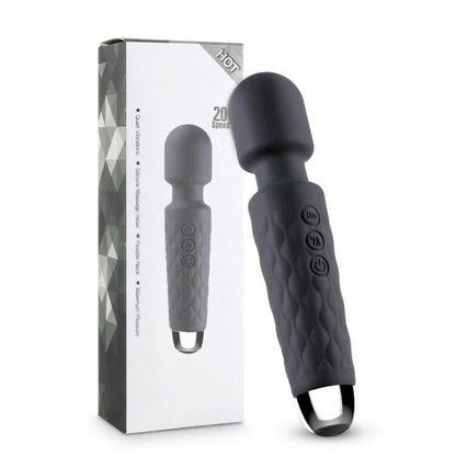 Rechargeable Wand Vibrator with 20 Stimulating Modes & 8 Powerful Speeds - Adult Sex Toys for Couple Waterproof Wands for Adults in Safe Silicone - Quiet Small & Slim Vibrating Magic Wand
