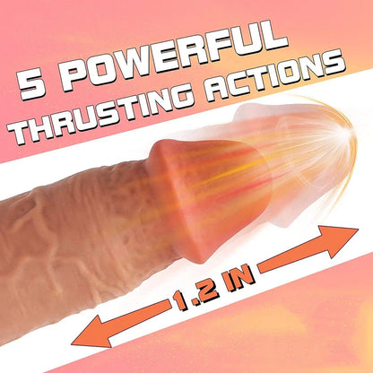 Thrusting Dildo Vibrator with Vibrating & Heating, Soft Realistic Silicone Anal Dildos for Clit G-spot Stimulation, Remote Control Dildo with Strong Suction Cup, Adult Sex Toys for Women Couple, 8.5''