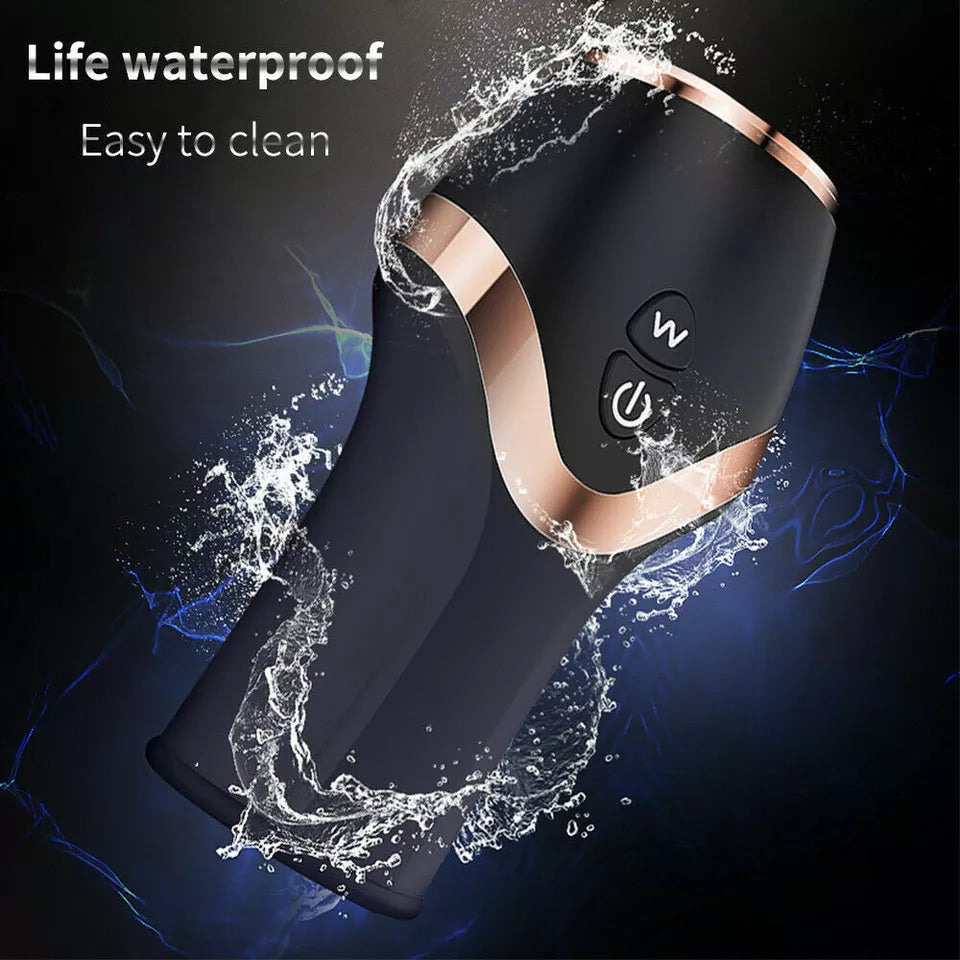 Rechargeable Male Personal Massager Trainer 12 Modes Vibration TPE ABS USB IPX5