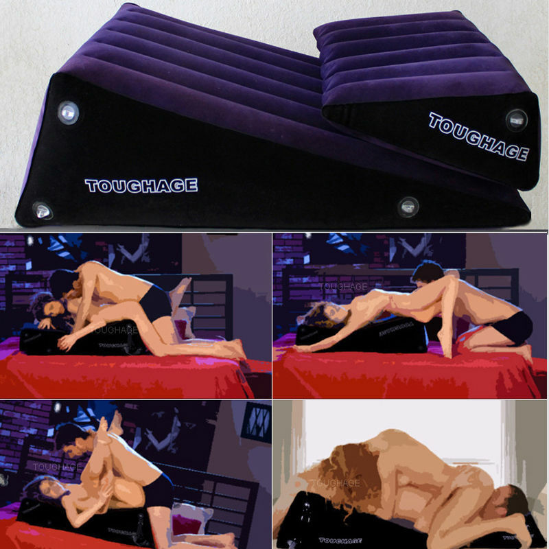 Inflatable Position Support Pillow Wedge with Handles Easy Clean Travel Friendly