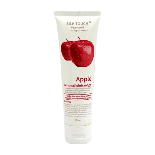 Water-Based Personal Lubricant 100ml – Strawberry & Apple Flavours, Toy & Condom Safe, Non-Sticky Formula