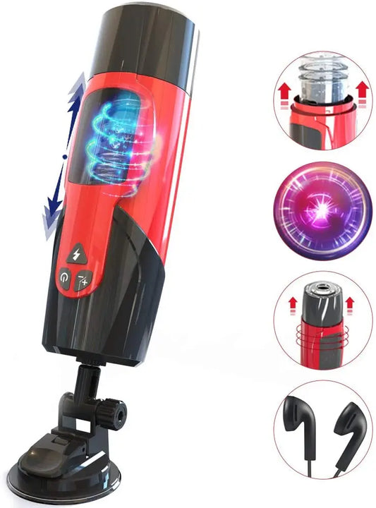 Automatic Male Personal Massager Cup Thrusting Rotating 7 Modes Suction USB Recharge