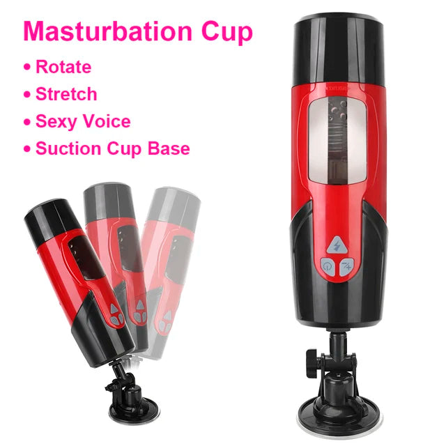 Automatic Male Personal Massager Cup Thrusting Rotating 7 Modes Suction USB Recharge