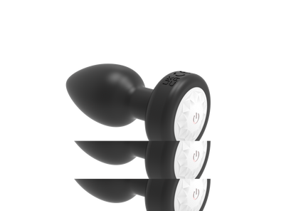 Remote Control Vibrating Anal Plug 7 Modes LED Light USB Rechargeable Silicone
