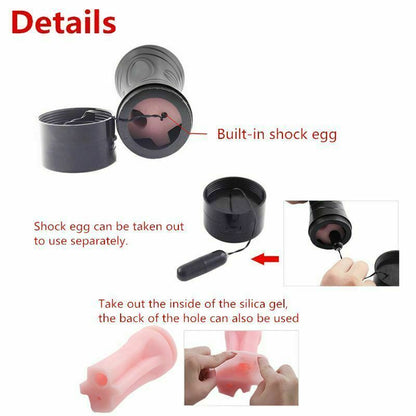 Automatic Male Personal Massager Cup 4D Textured Sleeve TPE 3xAAA Discreet UK