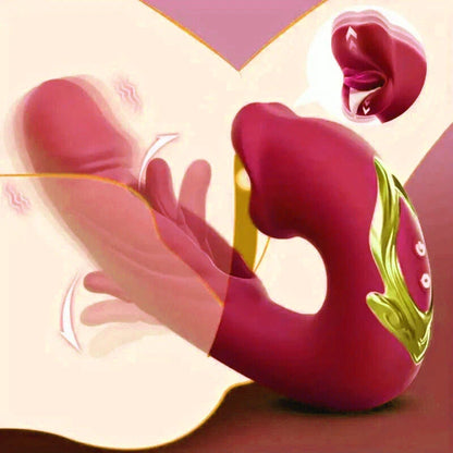 10 Mode Silicone Vibrator Kissing Lip Stimulator Waterproof USB Rechargeable