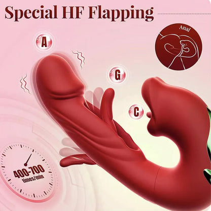 10 Mode Silicone Vibrator Kissing Lip Stimulator Waterproof USB Rechargeable