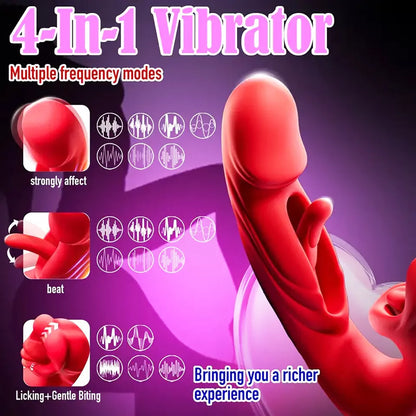 10 Mode Silicone Vibrator Kissing Lip Stimulator Waterproof USB Rechargeable