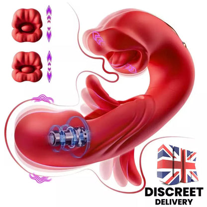 10 Mode Silicone Vibrator Kissing Lip Stimulator Waterproof USB Rechargeable