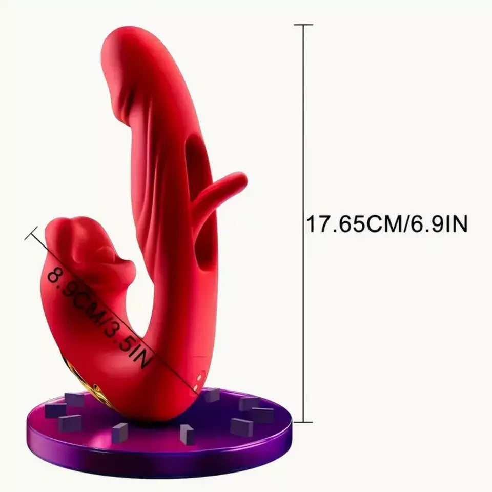 10 Mode Silicone Vibrator Kissing Lip Stimulator Waterproof USB Rechargeable
