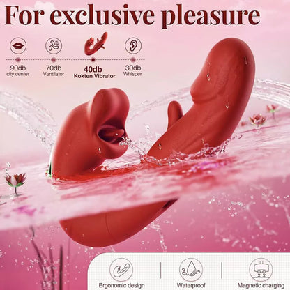 10 Mode Silicone Vibrator Kissing Lip Stimulator Waterproof USB Rechargeable